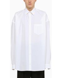 Balenciaga Camicia oversize bianca in popeline - Bianco