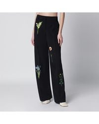 Stella McCartney - Wool Trousers With Floral Embroidery - Lyst
