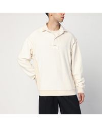 Maison Margiela - Distressed-effect Ecru Sweatshirt - Lyst