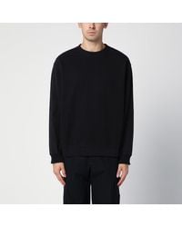 Stone Island - Schwarzes Sweatshirt Mit Rundhalsausschnitt Aus Baumwolle - Lyst