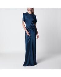 Victoria Beckham - Ocean Isabella Satin Crãªpe Maxi Dress - Lyst