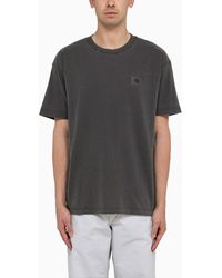 Carhartt - S/s Chase Charcoal Cotton T-shirt - Lyst