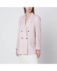 Max Mara - Dusty Double-Breasted Wool-Blend Jacket - Lyst