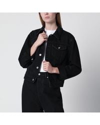 Bottega Veneta - Denim Jacket With Intrecciato Collar - Lyst