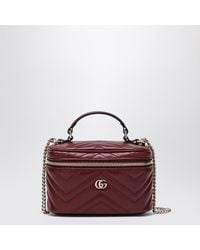 Gucci - Mini Vanity Bag Gg Marmont Rosso Ancora - Lyst