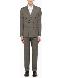 Tagliatore - Grey Double Breasted Wool Suit - Lyst