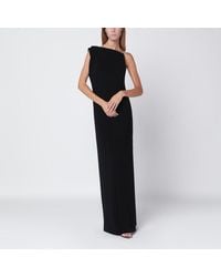 Max Mara - Langes Schwarzes Bustierkleid Aus Cady - Lyst