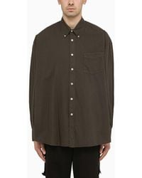 Our Legacy - Brown Cotton Button Down Borrowed Bd Shirt - Lyst
