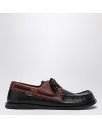 Loewe - Campo Boat Shoe In /black - Lyst