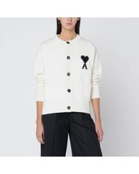 Ami Paris - Cardigan ami de coeur in lana - Lyst