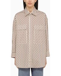 Amiri - Alabaster Coloured Oversize Cotton Shirt - Lyst