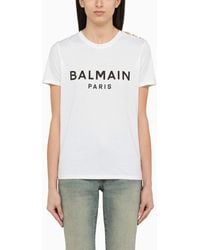 Balmain - Crew-neck T-shirt With Logo - Lyst