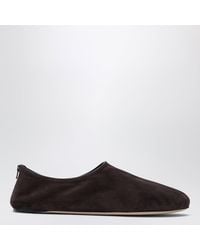 The Row - Stellene Moka Goat Suede Slippers - Lyst