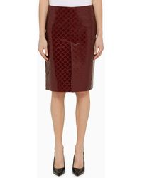 Gucci - Midi Skirt With gg Motif Rosso Ancora - Lyst