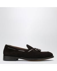 Doucal's - Braune Wildleder-Loafer Mit Quasten - Lyst