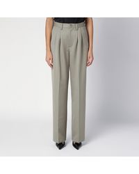 Anine Bing - Khaki Wool Trousers - Lyst