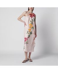 FARM Rio - Garden Terrace Floralprint Linen Maxi Dress - Lyst