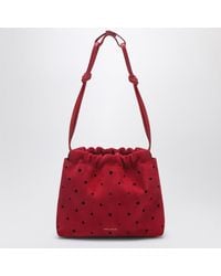 MANU Atelier - Romy pouch in pelle scamosciata rossa traforata - Lyst