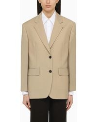 Prada - Rope-Coloured Single-Breasted Jacket - Lyst