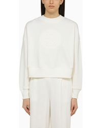 Gucci - White Cotton Sweatshirt With Logo - Lyst