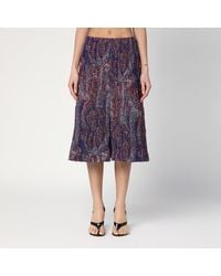 Dries Van Noten - Jacquard Cotton-Blend Skirt With Front Slit - Lyst