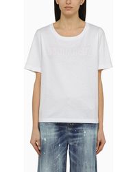 DSquared² - White Cotton Crew Neck T Shirt With Logo - Lyst
