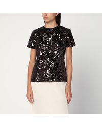 Prada - Sequin Embellished Crewneck T-Shirt - Lyst
