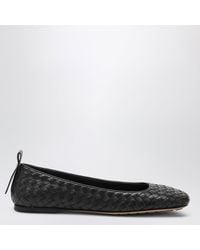 Bottega Veneta - Charlotte Square-Toe Intrecciato Leather Flats - Lyst
