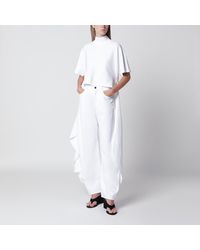 Alaïa - Asymmetric Cotton Jersey T-Shirt - Lyst