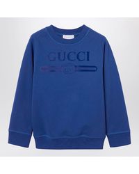 Gucci - Ultramarine Sweatshirt With Logo Print - Lyst