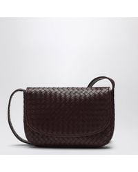 Bottega Veneta - Braided Leather Shoulder Bag Mahogany - Lyst