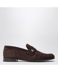 Jimmy Choo - Ellis Suede Leather Loafers In Chocolate - Lyst