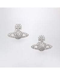 Vivienne Westwood - Stud Earrings Grace Bas Relief With Crystals - Lyst