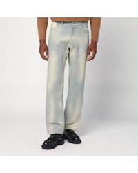 Prada - Hellblaue Cordhose Mit Washed-Effekt - Lyst