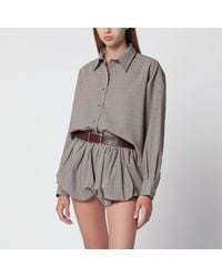 Frankie Shop - Arlen Boxy Cropped Checked Shirt - Lyst
