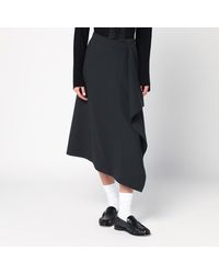 Ami Paris - Anthracite Wool Skirt - Lyst