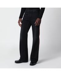 Gucci - Low-Rise Cotton Denim Jeans With Web Tape - Lyst
