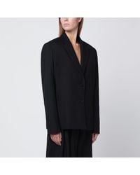 Jacquemus - Giacca monopetto nera in lana - Lyst