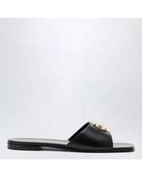Gucci - Nappa Leather Double G Slides - Lyst