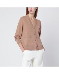 Maison Kitsuné - Cardigan chiaro in lana - Lyst