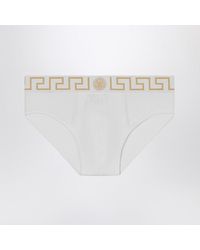 Versace - Briefs With Greca Border - Lyst