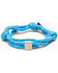 Miu Miu - Rope Bracelet With Logo - Lyst