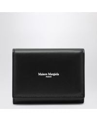Maison Margiela - Kompakte Schwarze Geldbörse Mit Logo - Lyst