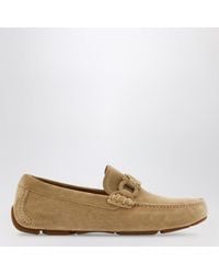 Ferragamo - Safari-Colored Gancini Driver Loafer - Lyst