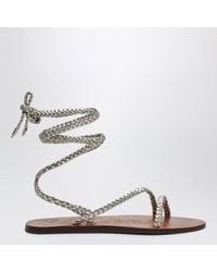 Manebí - Platinum Leather Sandals - Lyst