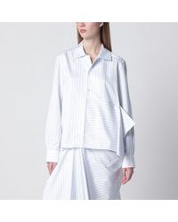 JW Anderson - Striped Asymmetric Draped Shirt - Lyst