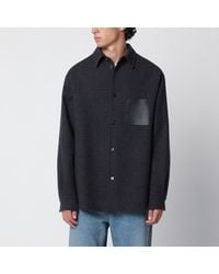 Loewe - Dark Shirt Jacket With Anagram Pocket - Lyst