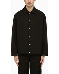 Jil Sander - Shirt-Jacket With Logo - Lyst