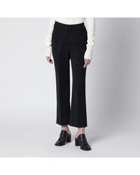 Entire studios - Wool-Blend Flared Cropped Trousers - Lyst