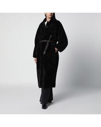 Blancha - Chocolate Belted Fur Coat - Lyst